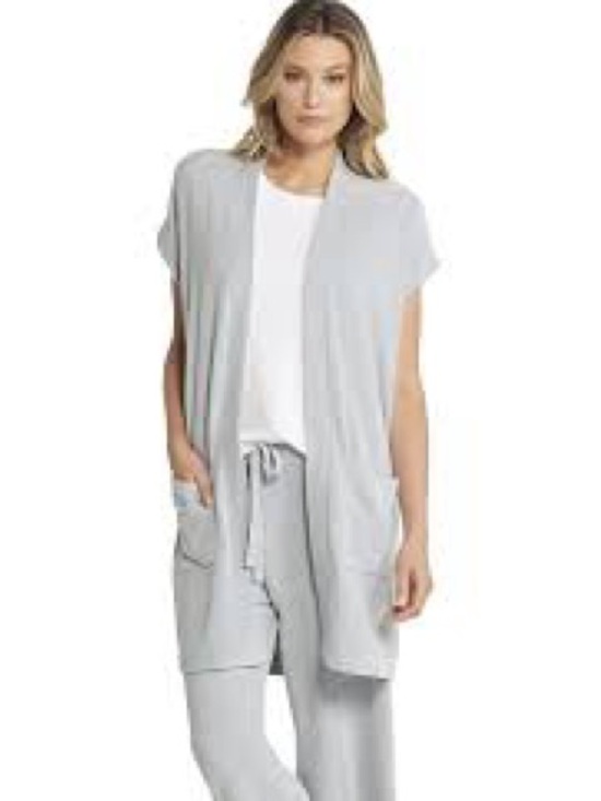 Barefoot Dreams Other - Barefoot Dreams Light Cream Open-Front Lounge Vest with Pockets